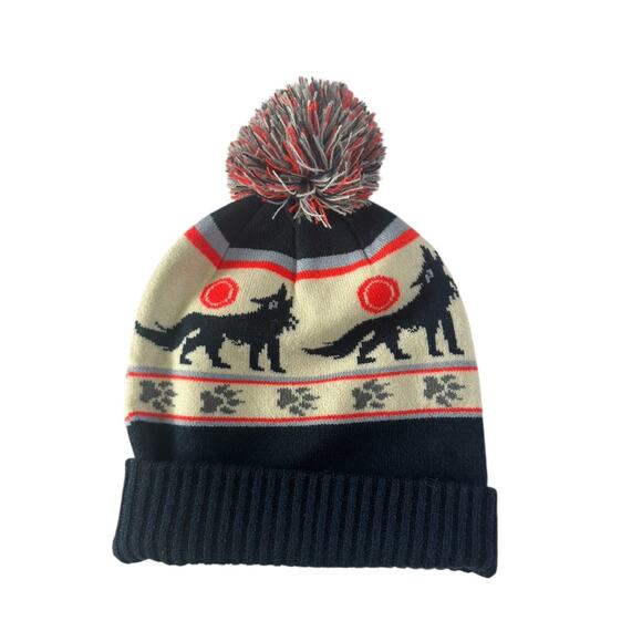 Kavu Unlimited Herschel Howling Wolf Knit Beanie Hat Cap #5306 - Picture 1 of 5